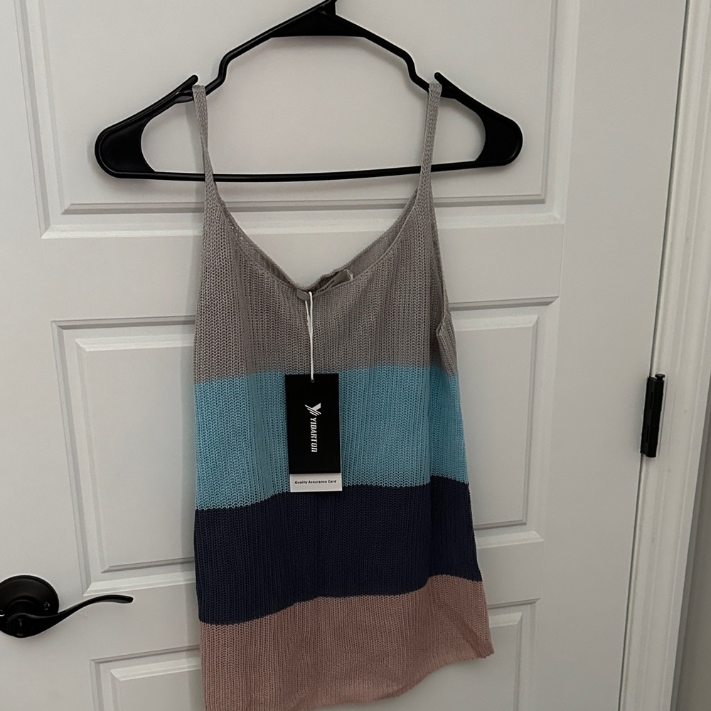 Elegant Colorblock Knit Camisole